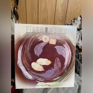 Fifth Avenue Crystal Glass Platter